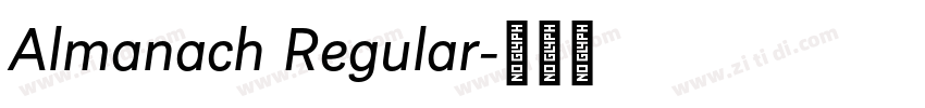Almanach Regular字体转换